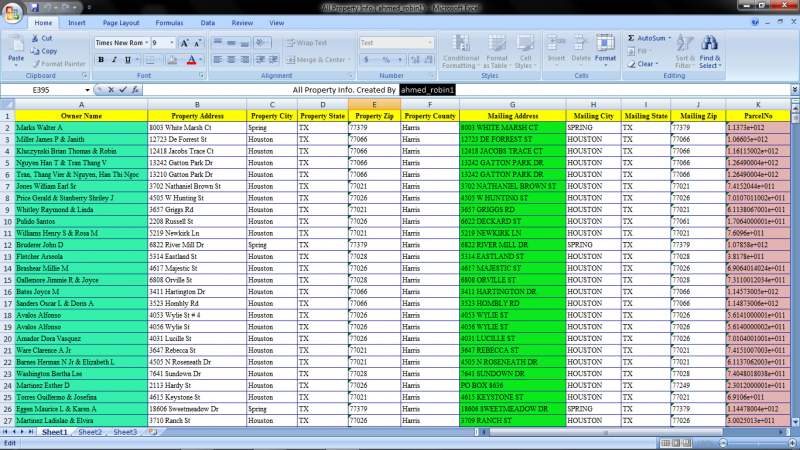 Data Entry Excel Template