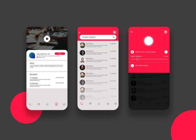 UX design for a Hiring App by Ashish Saini | Truelancer