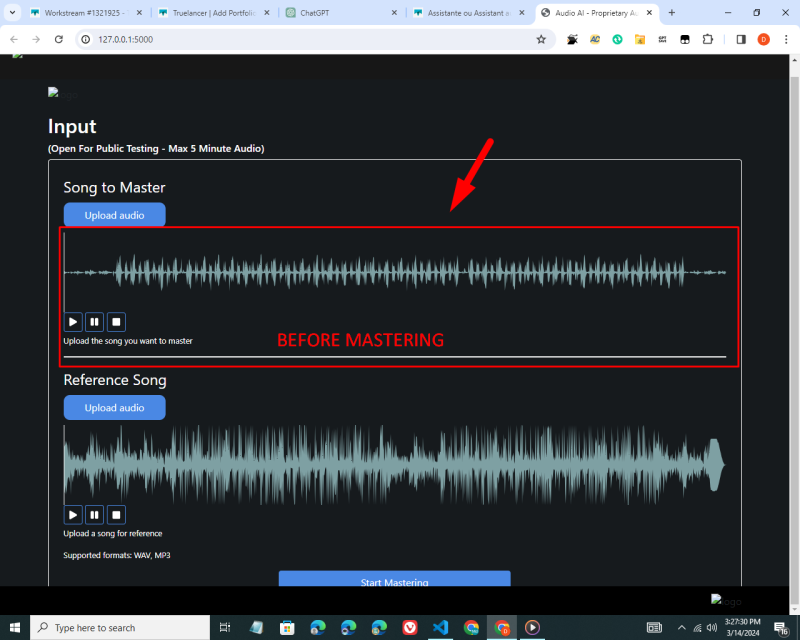 Audio Mastering Web Application || Using Python Flask by DEWAN SAKIBUL ...
