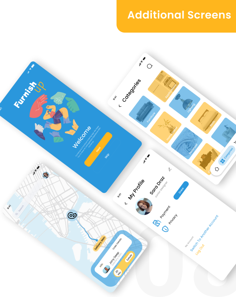 Furniture App UI Design – FURNISH UP by Sara Draz | Truelancer