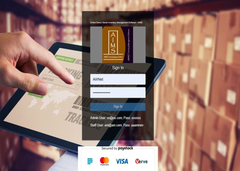 Awnet Inventory Management Software AIMS by Andrew Egede | Truelancer