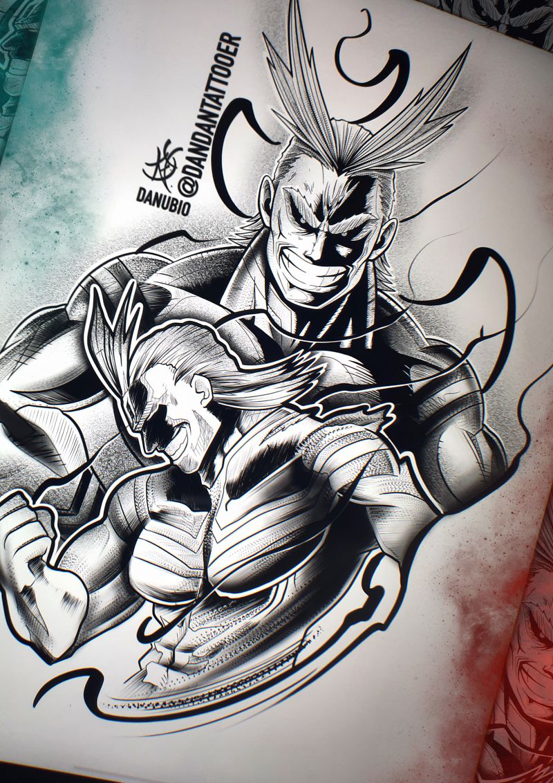 I finally got to tattoo All Might in his muscular form 🥺 thanks Jason 🙏🙏  | Instagram