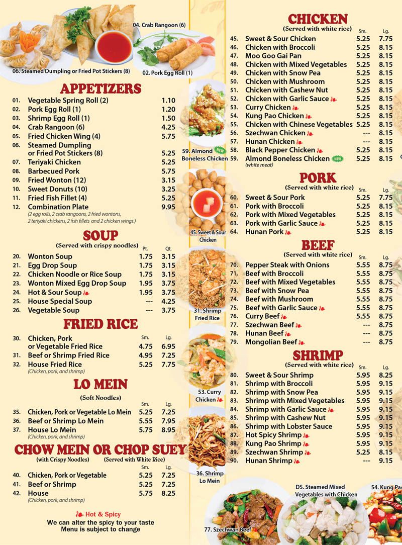 Restaurant menus near me discount