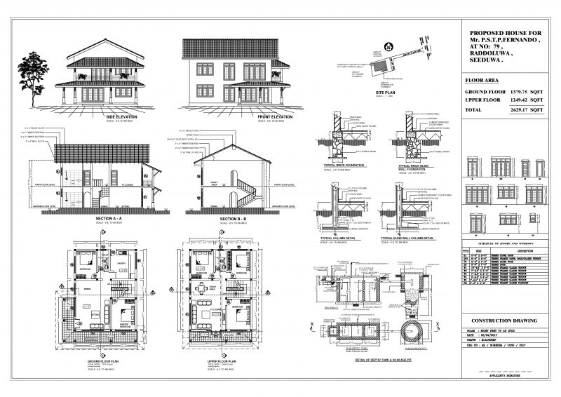 Autocad Drawings Floor plan, Elevations, Sections by Malaka Sandeep ...