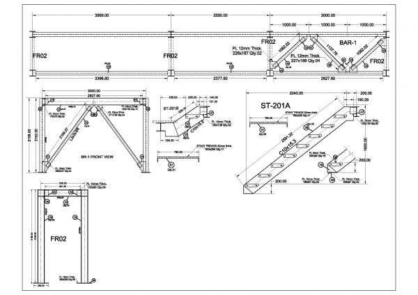 I can do steel detailing work in Auto Cad  one Drawing in 10$