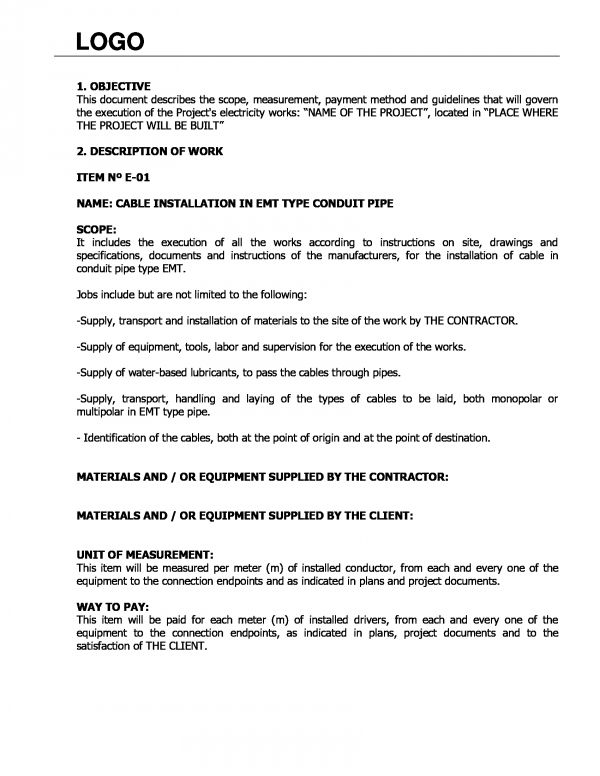 I can prepare a bill of materials BOM and metric calculations Quantity take-off 
