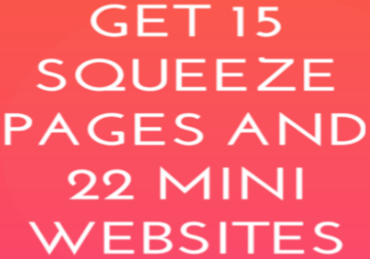 I can provide 15 squeeze pages and 22 mini websites.