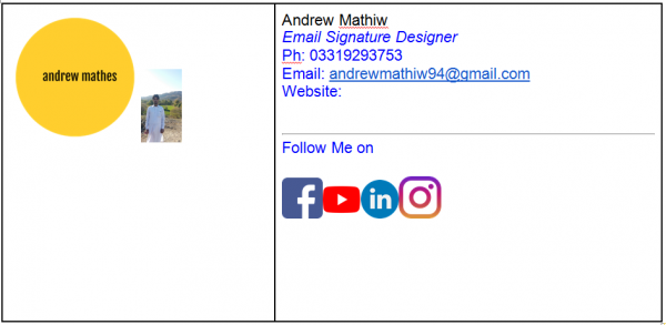 i will design clickable HTML email signature for you