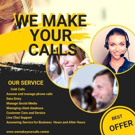 [40 Hours per Week] We make your cold Calls for your Real Estate company  