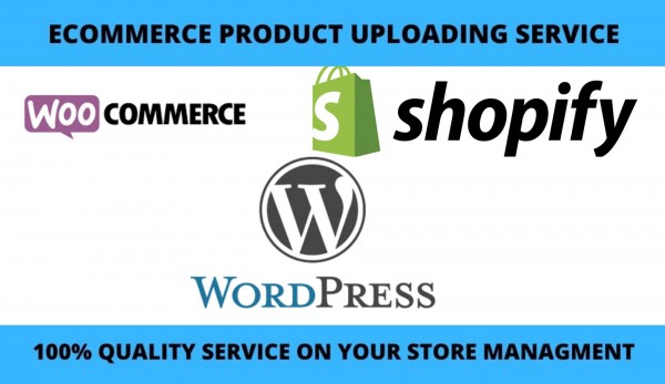 I will do upload or add product to shopify and woocomerce store