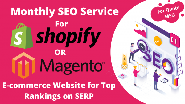 Monthly SEO Service for E Commerce Websites Like Shopify or Magento