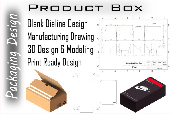 I will do dieline, product packaging box design