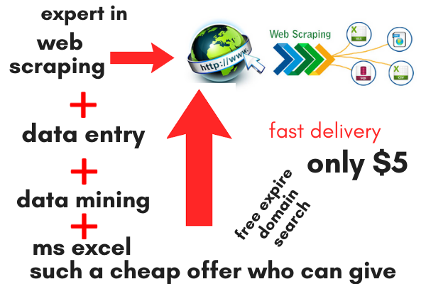 I will do web scraping, data mining, extraction and data collection