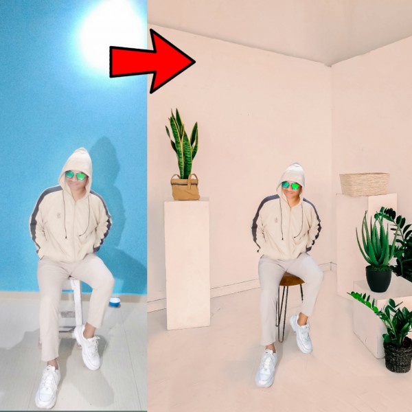 Photo editing professional photo retouching manipulation background change