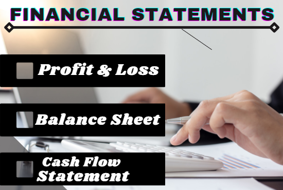 I will do profit and loss, balance sheet, financial statements projects