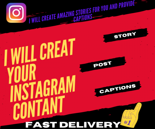 create content for 1 mounth instagram posts, stories and captions
