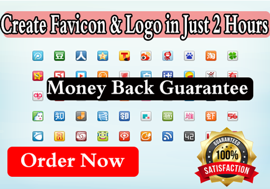 I will design favicon with logo for you in 2 hours