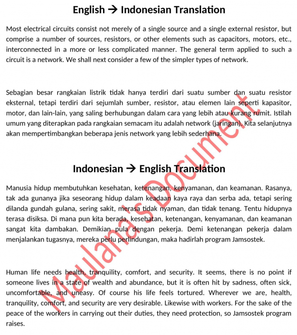 I can perform Indonesian transcription and Eng Ind/Ind Eng translation