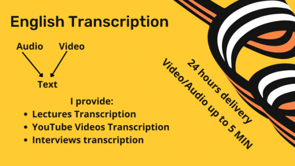 I can do provide audio or video transcript in 20hrs