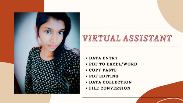I am a virtual assistant and i can do all computer related works and technical works