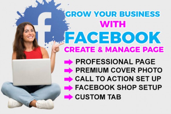 I will create fb page, manage fb page and manage fb group