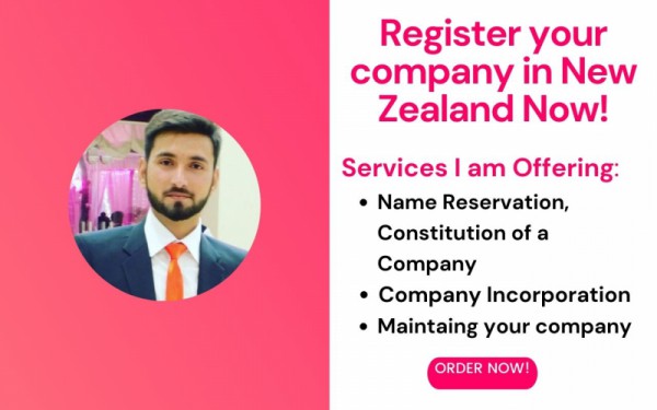 I will register your limited company in New Zealand