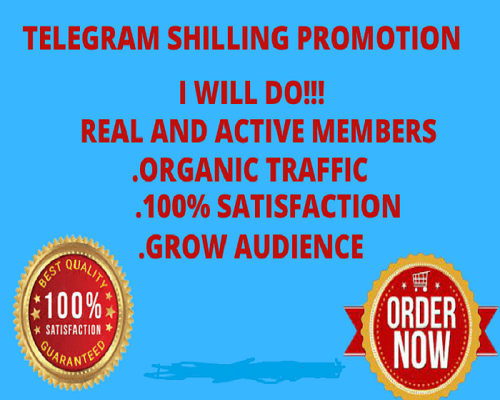 I will shill and promote your telegram, crypto related project, telegram shilling