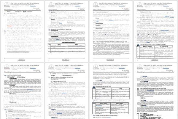 type notes 10 Pages A4 FROM JEPG TO PDF