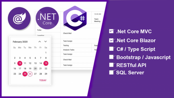 I will develop a dot net core mvc or blazor web app or pwa