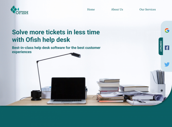 Interface design for website and app per screen  