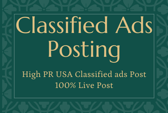 I can post classified ads post any country top rank site