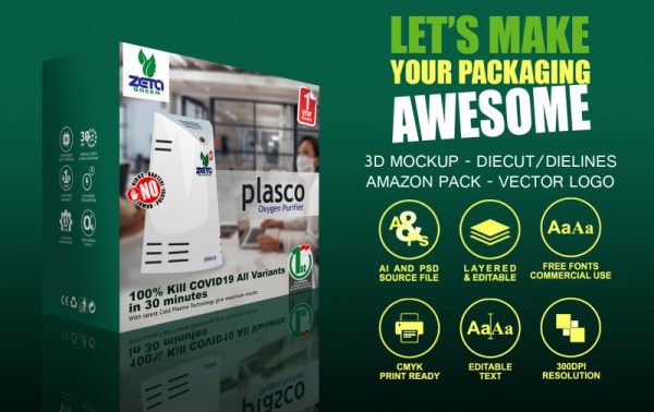 I will design your full product packaging designs looks cool