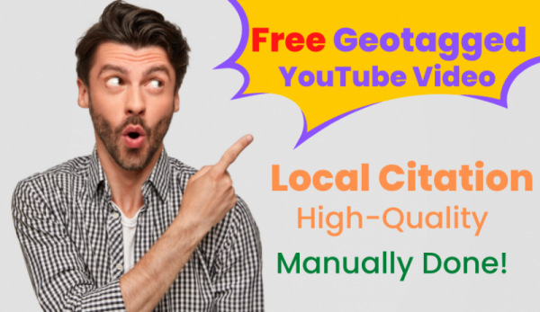 Local Citation High Quality 70 W/ free Geotagged YouTube Video