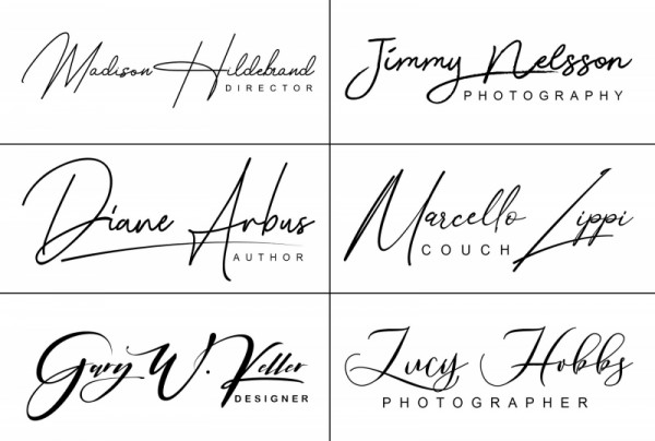 I will design handwritten signature scripted calligraphy photography logo