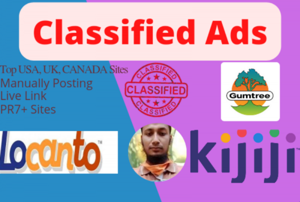 I will post ads top rated  classified ads sites USA and world wide