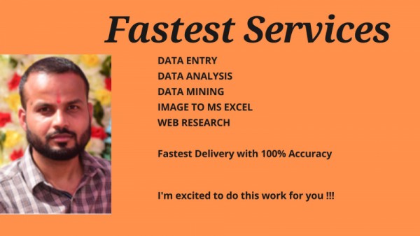 I will do Data Entry, Data Mining, Data Analysis, Excel, Typing, PDF Editing