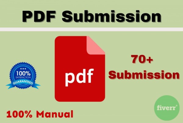 I will do pdf submission to top 50 high DA document sharing sites