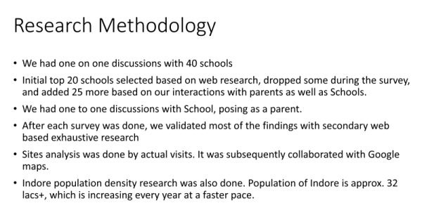 Industry Research of a particular Sector, India