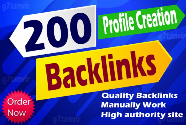 I can create high authority 200 profile backlinks
