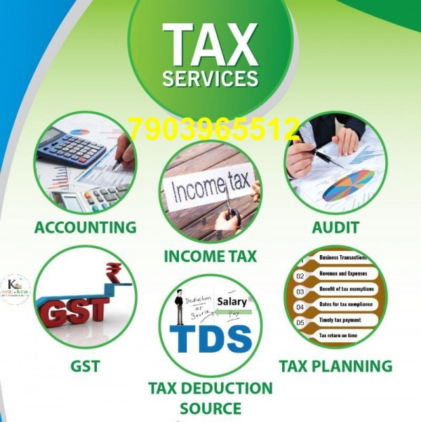 Income Tax And GST return and Accounting of any organization or individuals .