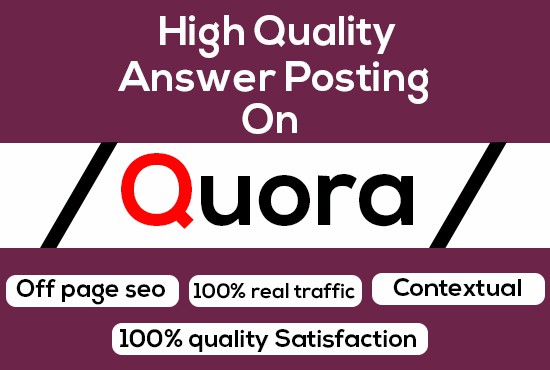 Promote your website in 100 Quora Answers with contextual link