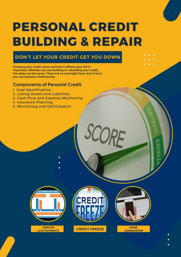 You will get specialized assistance in building and repairing Personal Credit