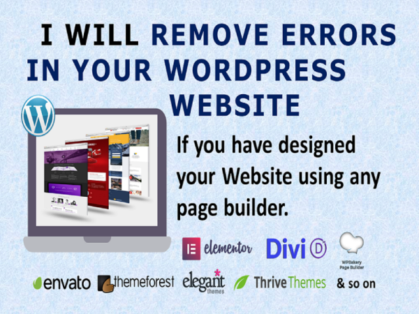 I will do Errors Removal from WordPress Website