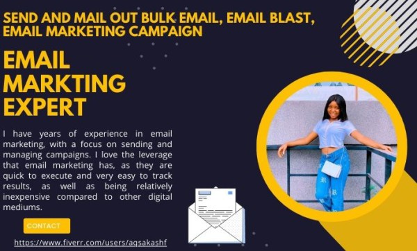 I will send and mail out bulk email, email marketing campaign to your customers