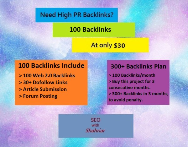 I will create 300+ Backlinks for your website and do indexing