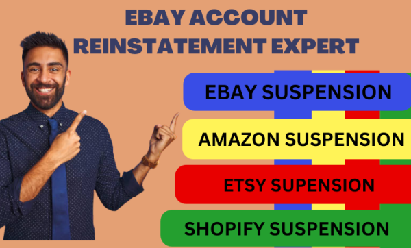 I will successfully reinstate your suspended ebay account and ebay permanent suspend