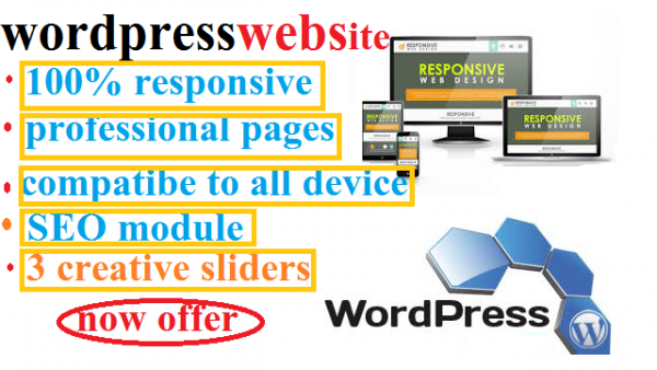 build wordpress website a fully responsive  