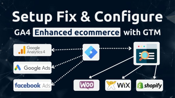 Setup fix and configure Google Analytics 4 Enhanced ecommerce tracking with GTM