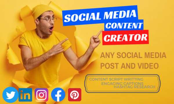 I will be your social media content , post and video creator
