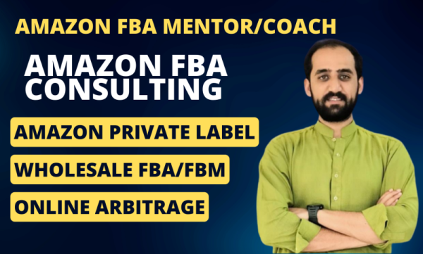 You will get Amazon FBA Consultant, Wholesale and Online Arbitrage Expert Coach